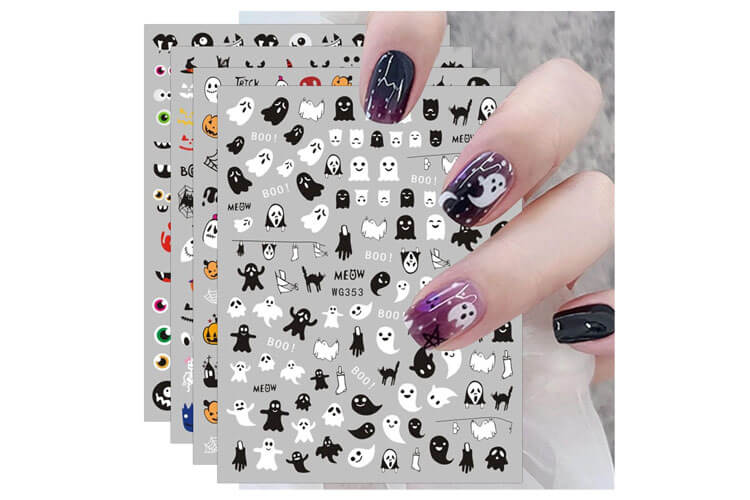 12 Sheets Halloween Nail Art Stickers 