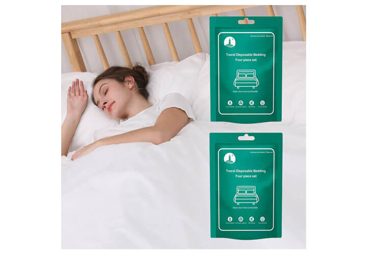 2 Pack Disposable Bed Sheets for Hotel