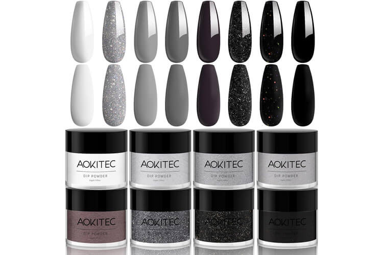 Aokitec 8 Colors Dip Powder Nail Kit