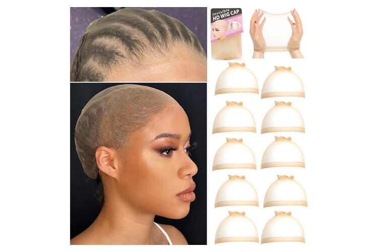 FDBJulyy 10 Pcs Transparent HD Wig Cap