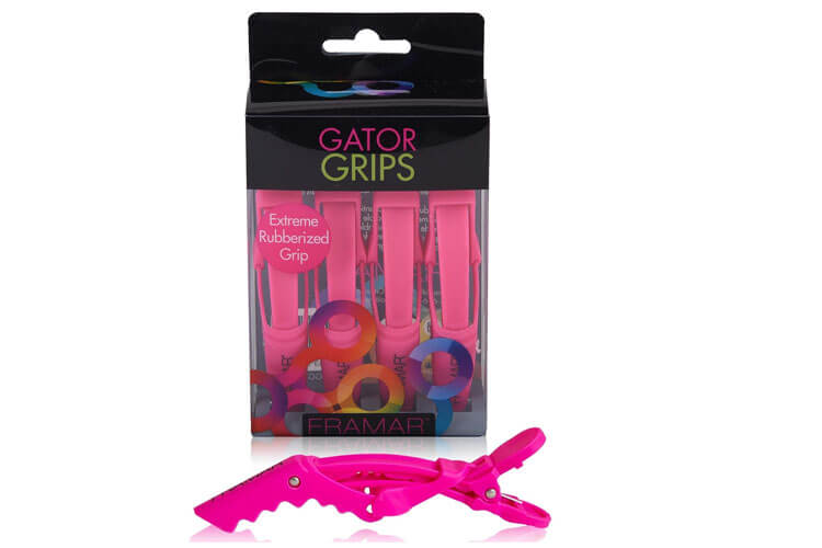 FRAMAR Gator Grips Pink Hair Clips