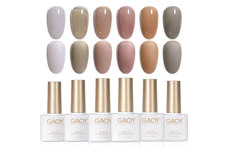 GAOY Jelly Nude Nail Polish Set