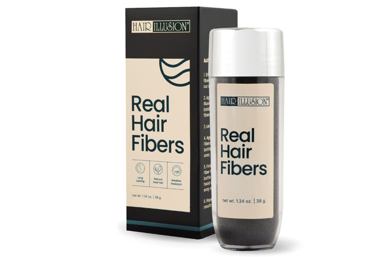 Hair Illusion Black Real Hair Fibers