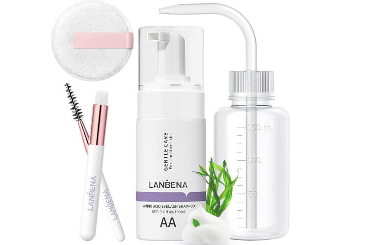 LANBENA Lash Shampoo Kit for Lash Extensions