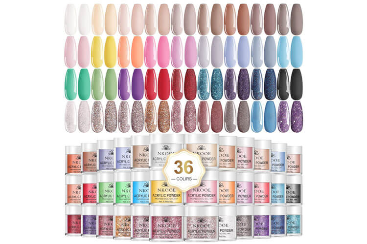 NKOOE 36 Colors Acrylic Nail Powder Set