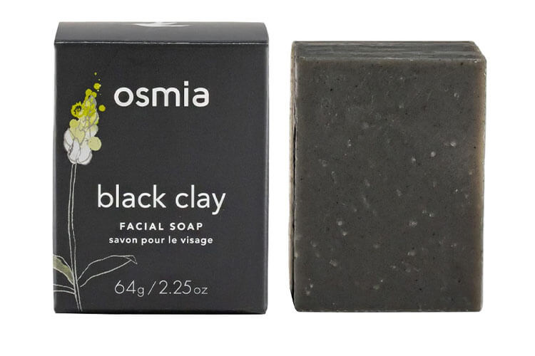Osmia - Natural Black Clay Facial Soap Bar