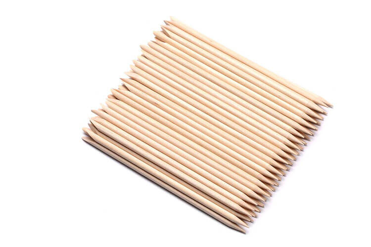 Borogo 100 Pcs Orange Wood Nail Sticks