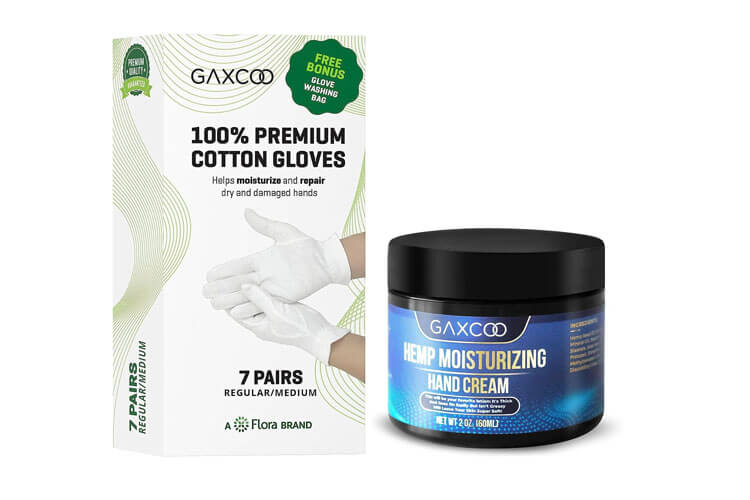 Gaxcoo 100% Premium Cotton Moisturizing Gloves