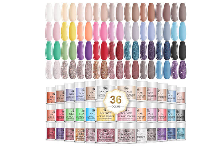 NKOOE 36 Colors Acrylic Nail Powder Set