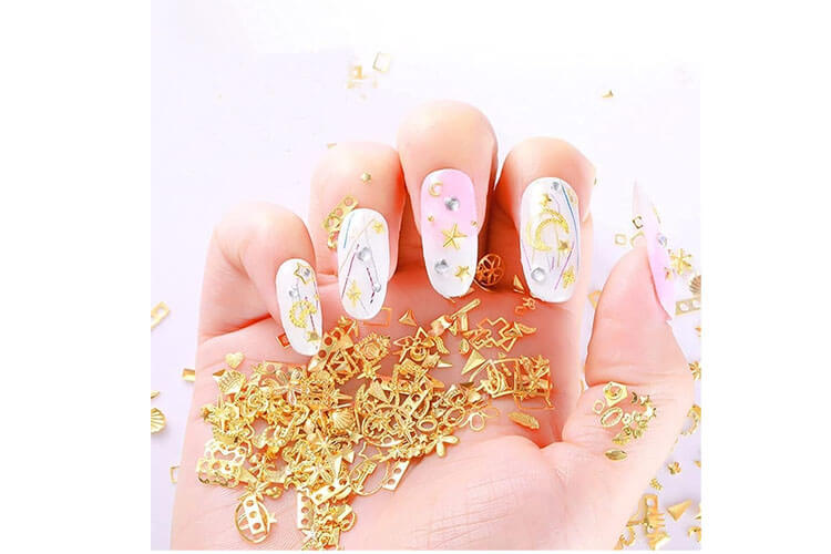 8 Box Gold Nail Decoration Set